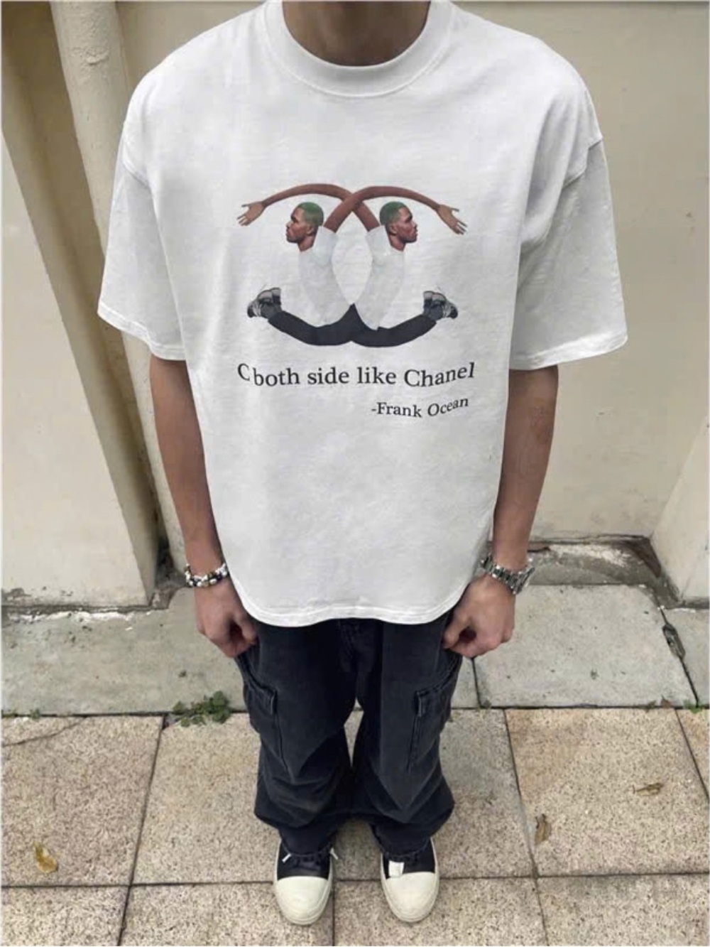White Men’s Cha-Nel Graphic Tee, Classic Logo Design T-Shirt For Unisex
